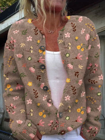 Marlene | Elegant Floral Pattern Cardigan