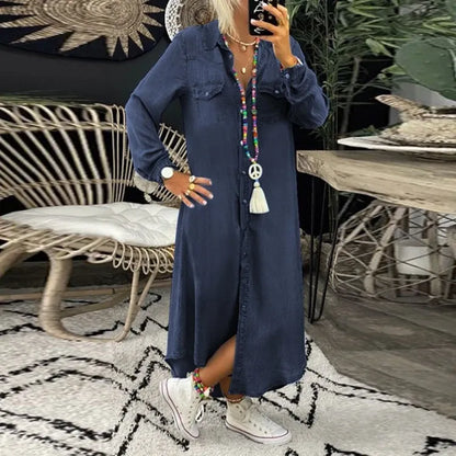 Senna™ Elegant Boho Denim Dress